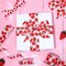 3 Roll Strawberry Grosgrain Ribbon Summer Fruit Ribbon for Wreath Bow Craft Gift Wrap Party Decor, 15 Yards